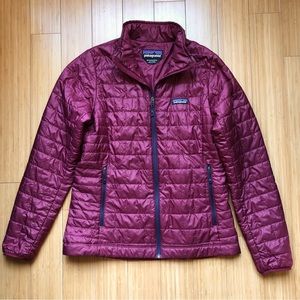Patagonia Nano Puff Full Zip Jacket Women’s Medium Arrow Red
